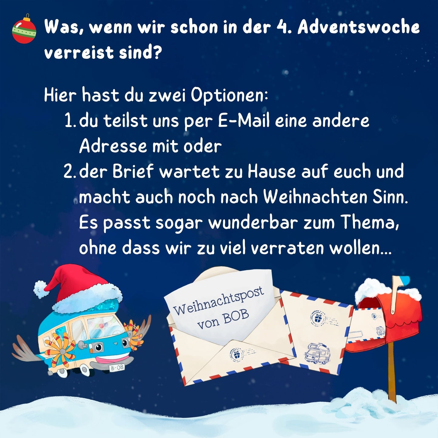 Weihnachtspost von BOB | personalisiert